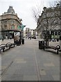 Tram rails in the street