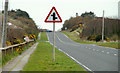 Staggered crossroads sign near Groomsport