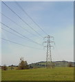 Pylon north of Bishton Road, Llanwern