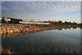 A train passing Church Pond