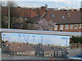 View identification photo on new footbridge, North Acton