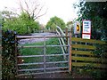 Gate at level crossing by milepost 98