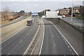 M621 Motorway heading east from Tilbury Road Footbridge