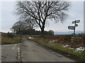 Road junction in the hills