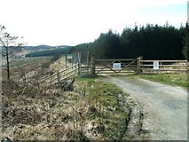 SH7838 : Farm track off the A4212 on trackbed of  railway by Raymond Knapman