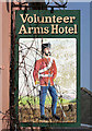 The Volunteer Arms Hotel sign in Penpont