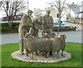 Sheep sculpture by Roger Dean, Hatherleigh