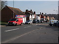 Royal Mail van and One Stop shop, Albion St