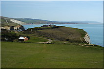 SZ3485 : View Towards Fort Redoubt, Freshwater, Isle of Wight by Peter Trimming