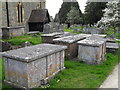 Tombs within the churchyard at St Mary, Easebourne