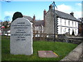 Commemorative stone by the River Camel