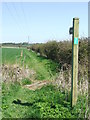 TM0273 : Footpath Sign by Keith Evans