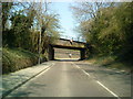 Disused railway bridge over the A610 near Bullbridge