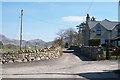 Entrance to the farm road leading to Fferm Gesail Gyfarch 