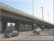 TQ4078 : A102 flyover, Woolwich Road by Stephen Craven