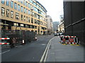 Roadworks in London Wall