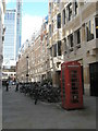 Phone box in London Wall