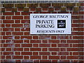 TM3877 : George Maltings Sign by Geographer