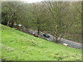 Down the hillside to Woodhead Road 