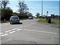 The A497 at the junction with Lon Tabor lane