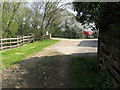 The Wey-South Path about to cross over Pallingham Lane