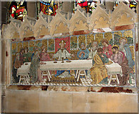 TF4609 : The church of SS Peter and Paul in Wisbech - reredos by Evelyn Simak