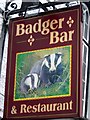 NY3606 : Sign for the Badger Bar by Maigheach-gheal