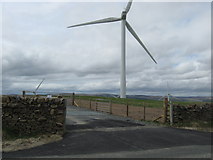 NT4842 : One of the entrances to Longpark wind farm by James Denham