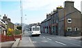 A Berwyn/Clynnog & Trefor service bus approaching the crossroads at Y Ff?r