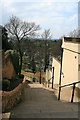 Looking down Park Steps