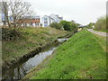 Drainage channel and path running parallel with Pennant Place, Portishead