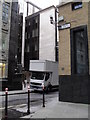 Looking from Cunard Place into Bury Street