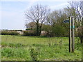 Footpath junction near Pettaugh Hall