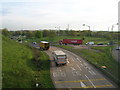 A38 approaching junction 28 (M1) roundabout