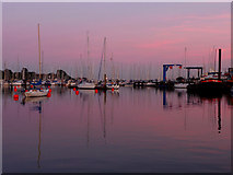 SZ3295 : Lymington Harbour at Sunset by Christine Matthews