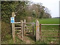 Gate onto footpath, Chantry Wood