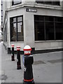 Bollards at the junction of Crechurch Lane and Houndsditch