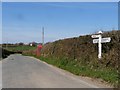 A signpost at Claw Cross