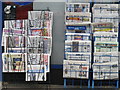 International newspapers at a suburban newsagent