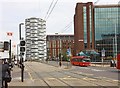 The NLA tower from the East Croydon tramway