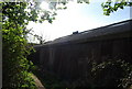 Corrugated iron building by the Medway Valley Walk, Borstal