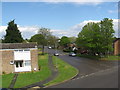 View towards Staverton Road from footbridge over A45, Daventry