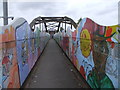 Footbridge across the railway, Adamsdown, Cardiff