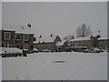 Centre of Aston in the snow