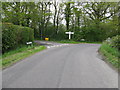 Threestile Road junction with Tilletts Lane at Threestile Corner