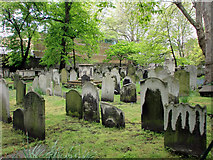 TQ3282 : Gravestones, Bunhill Fields, London EC1 by Christine Matthews