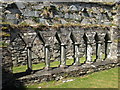 Remains of the cloister at Oronsay Priory