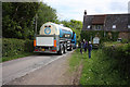 Milk tanker passing through Little Gorsley