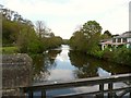 The view downstream from Umberleigh Bridge on the river Taw