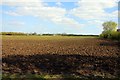 Ploughed field behind the depot